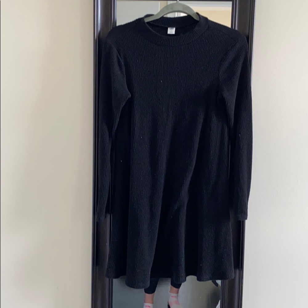 Mock neck sweater mini dress